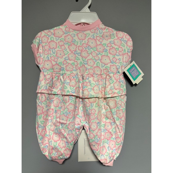 Little Me Other - Little Me Baby Girls Pink Floral Ruffle Romper Jumpsuit 6 Months Chic Summet NWT